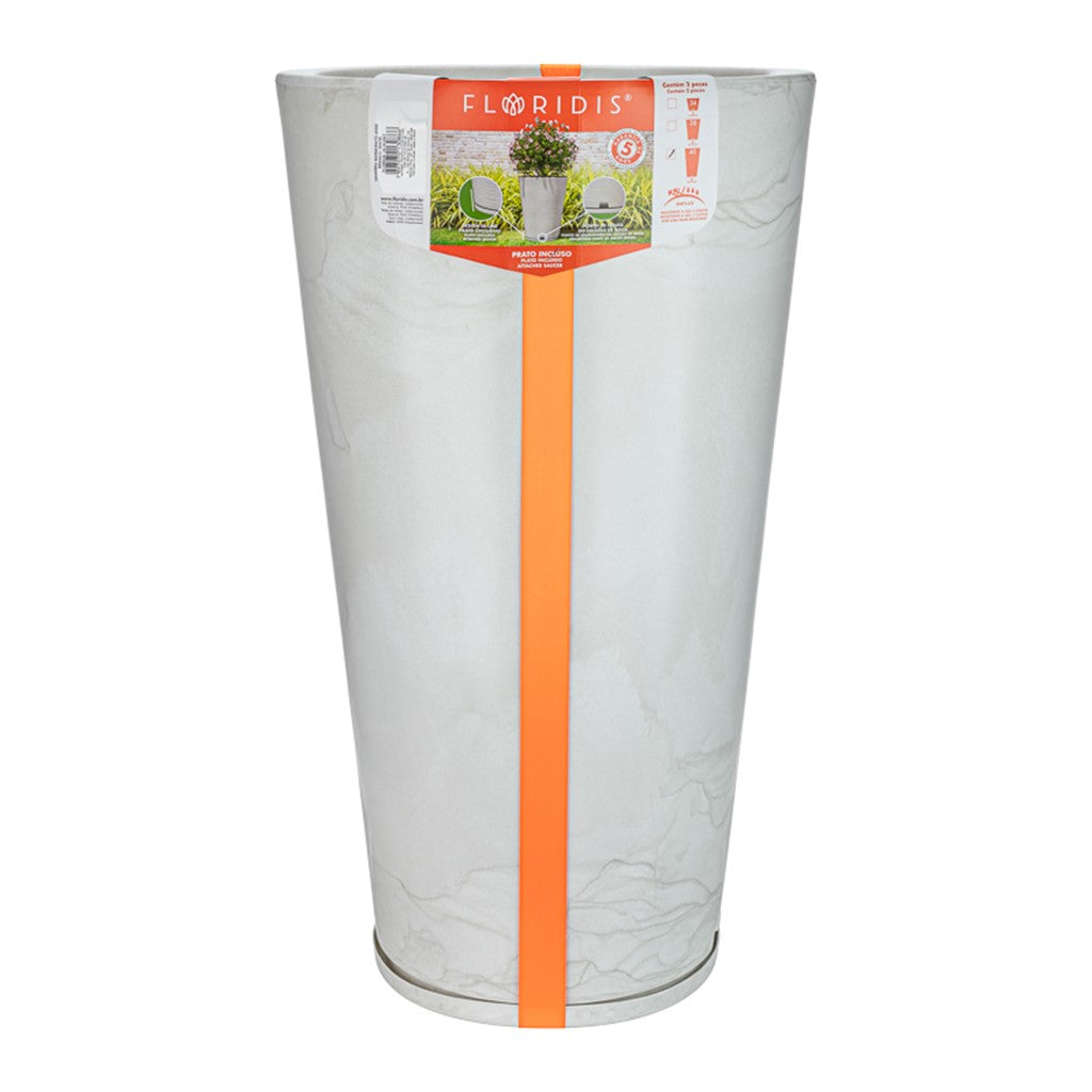 MACETA 40X80CM GENEBRA MARMORATO BLANCA