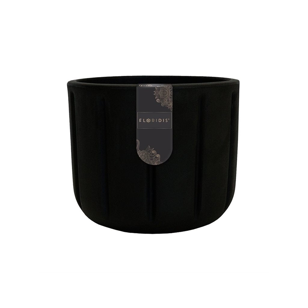 MACETA 15X15CM SPELLO PILASTRI NEGRA