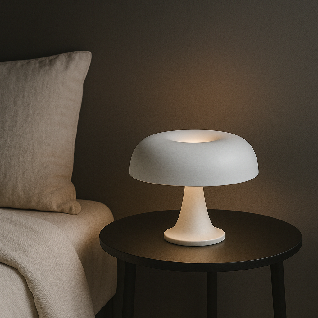 LÁMPARA HONGUITO DECORATIVA DE MESA NAVONE - BLANCO