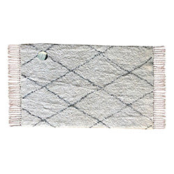 ALFOMBRA 50x80CM ROMBOS BLANCO Y NEGRO