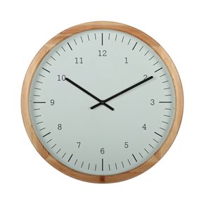RELOJ DE PARED MDF D45X45X6CM CLÁSICO FONDO BLANCO
