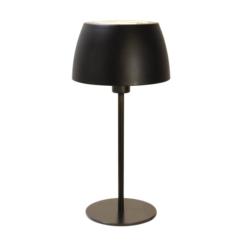 LAMPARA DE MESA D24x48CM BOMBE METAL NEGRO