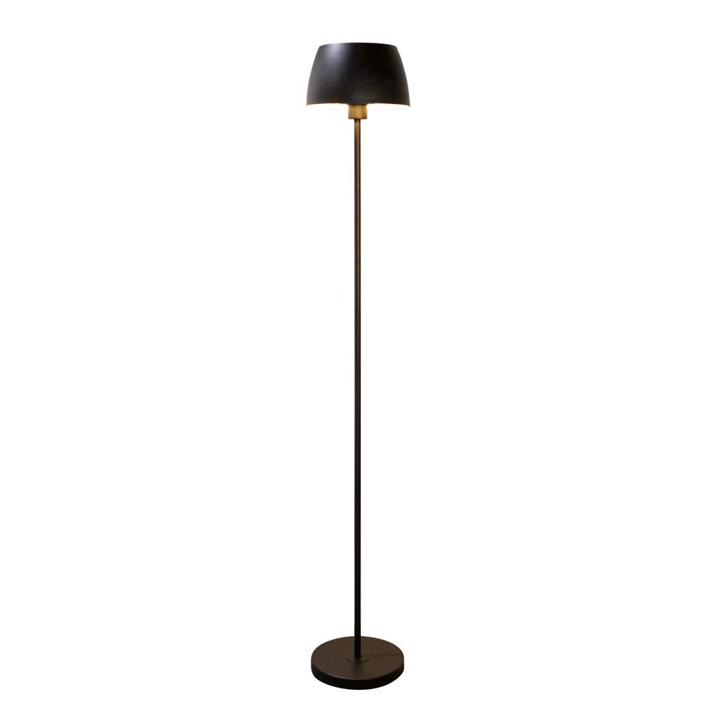 LAMPARA DE PIE D24x150CM BOMBE METAL NEGRO