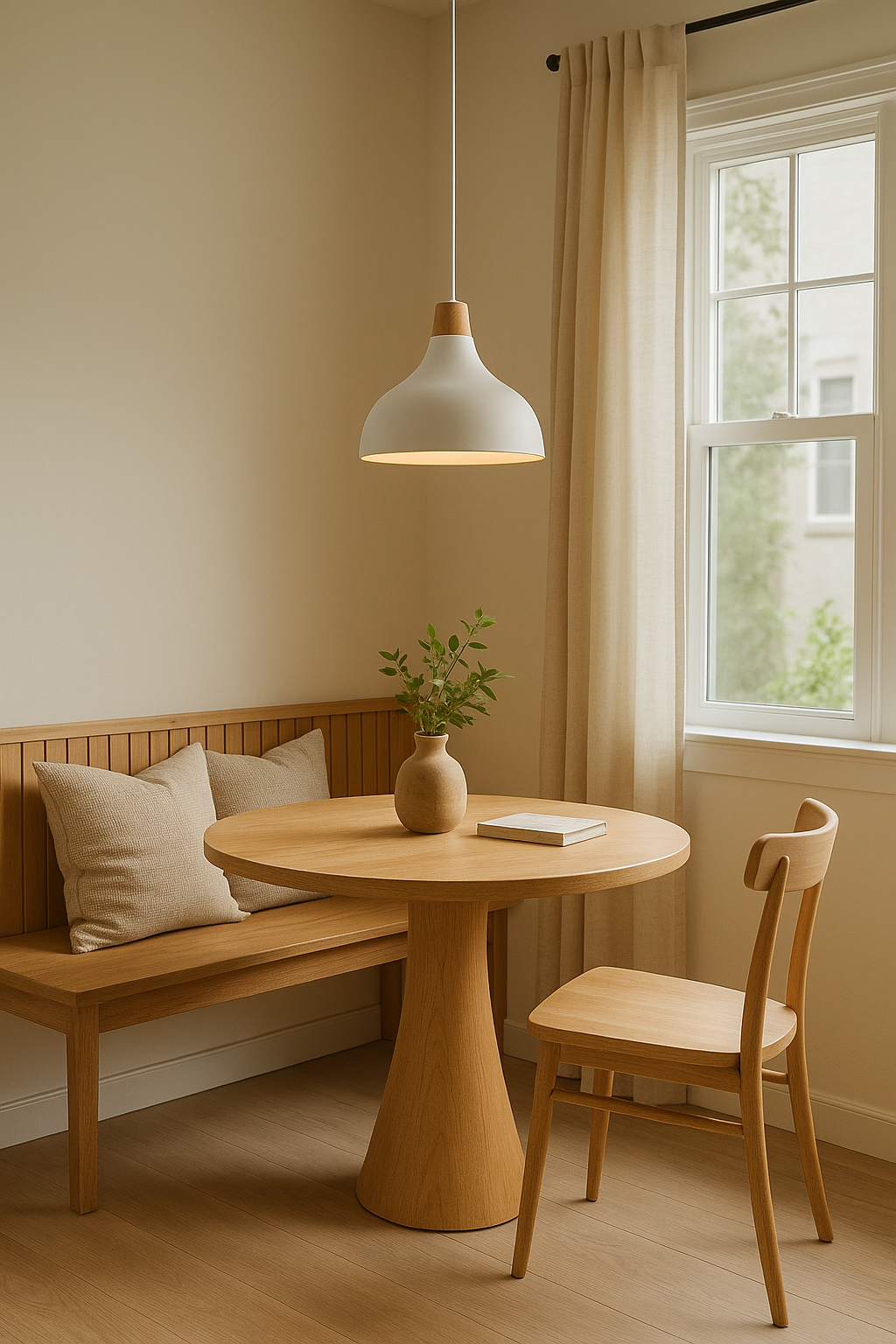 Colgante Campana Metal/Madera Blanca