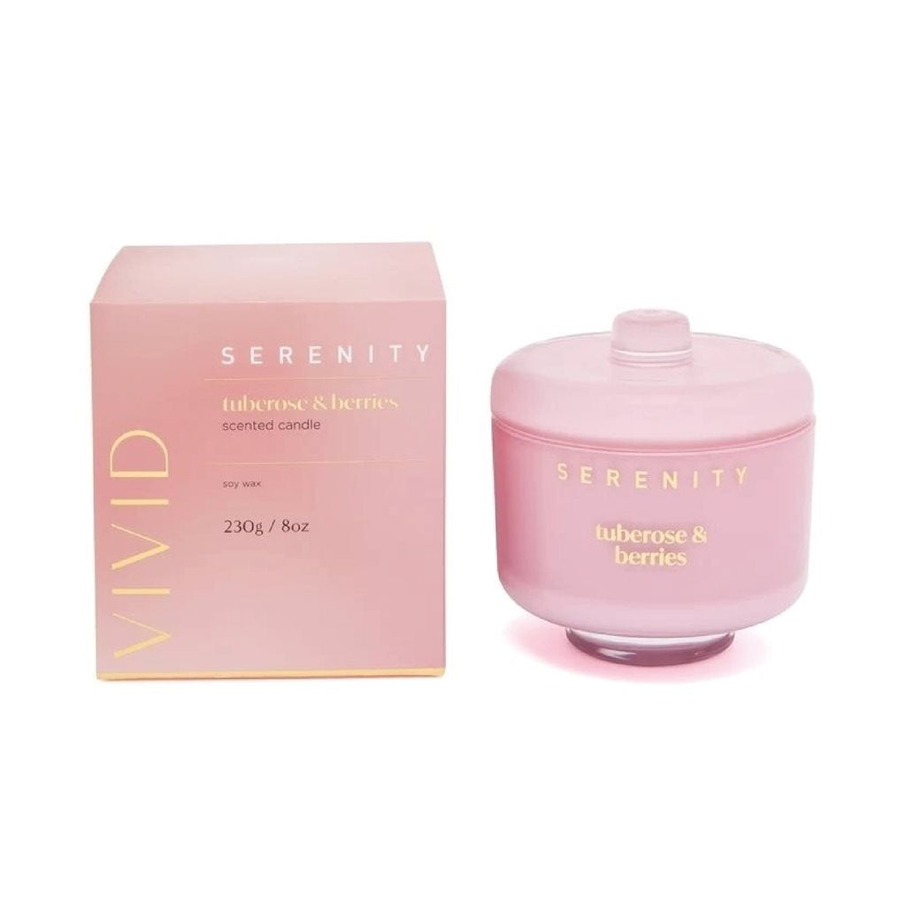 VELA AROMATIVA 230G TUBEROSE & BERRIES ROSA