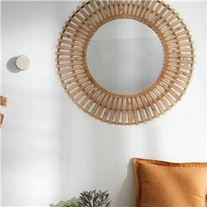 ESPEJO ESTRELLAS D82CM MADERA NATURAL