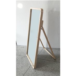 ESPEJO DE PIE MADERA 50x100CM BORDE REDONDO NATURAL