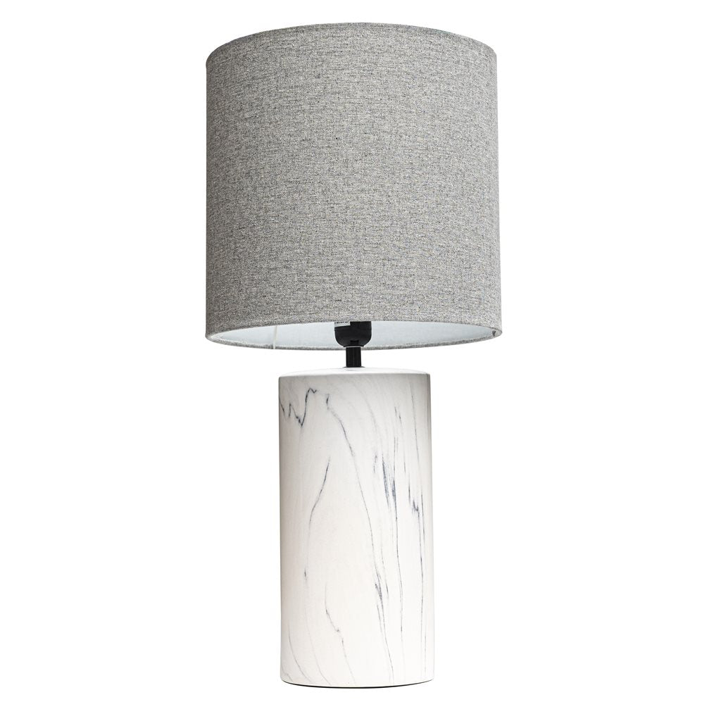 LAMPARA PORCELANA D29x60CM DISEÑO MARMOL/GRIS