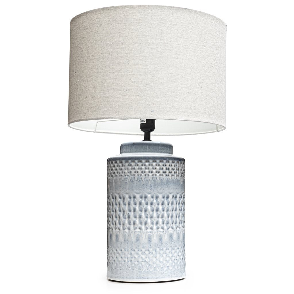 LAMPARA PORCELANA D38x61CM DISEÑO GRIS