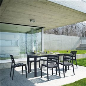 SILLA DALLAS polipropileno gris 58×46×84?cm