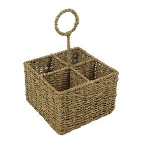 ORGANIZADOR 4 DIV. 20x20xH15CMS FIBRA NATURAL