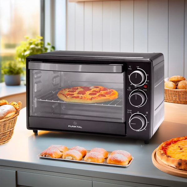 HORNO DE MESA PUNKTAL NEGRO 18 LTS PK-118N