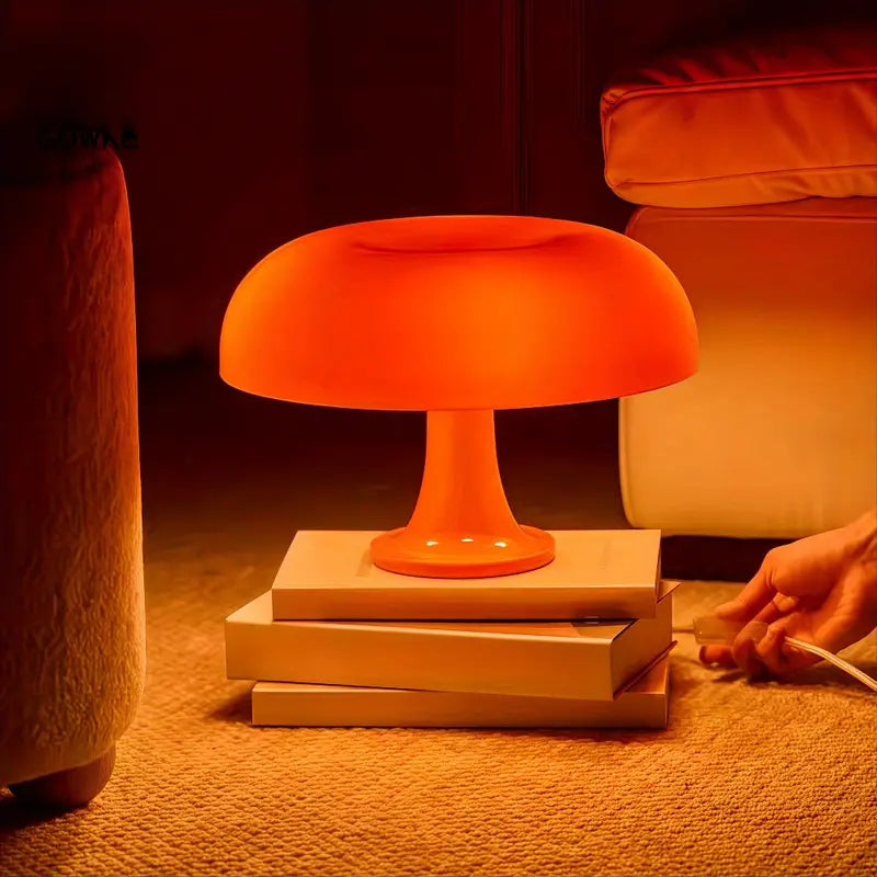 LÁMPARA HONGUITO DECORATIVA DE MESA NAVONE - NARANJA