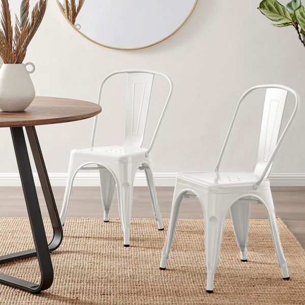 SILLA METALICA REFORZADA BLANCA LH-4273