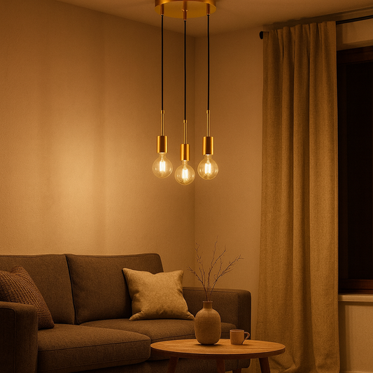 ARTEFACTO COLGANTE DECORATIVO NUR X3 - BRASS