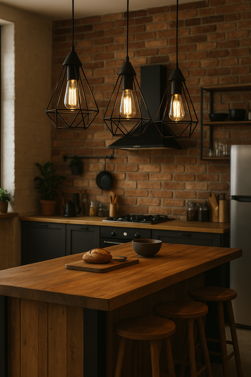 Colgante Triple Reja Negro