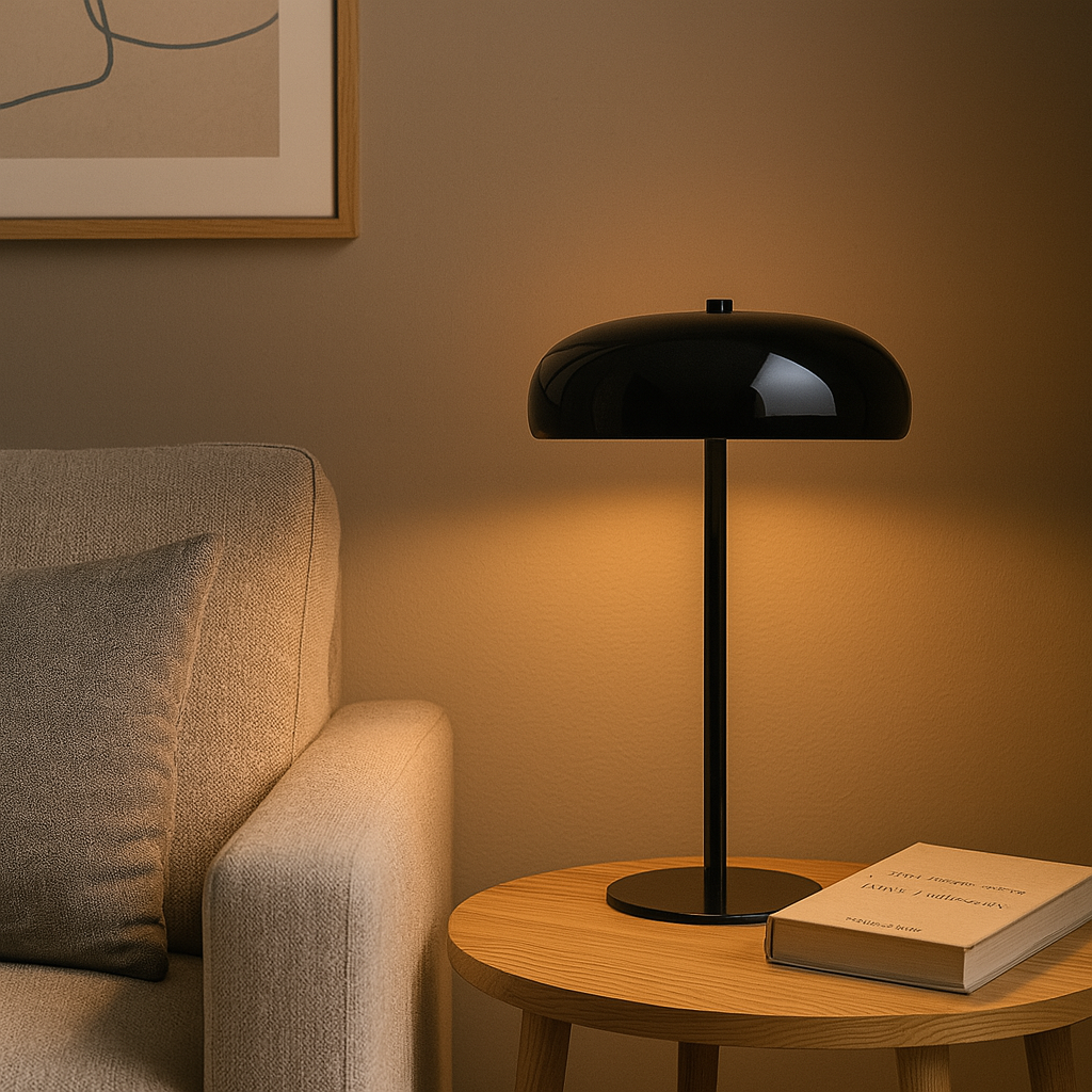 LÁMPARA HONGUITO DECORATIVA DE MESA SCOTT - NEGRO
