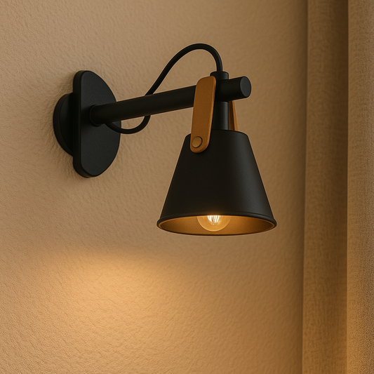 Aplique Pared con Pantalla Color Negro