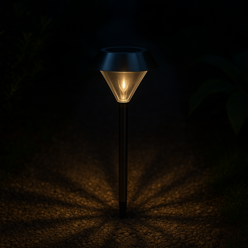 Estaca Decorativa LED Solar Acero Inox 3000K