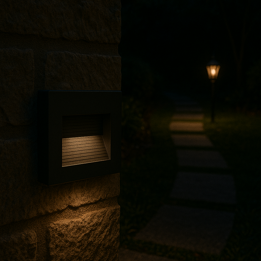 Empotrable de Pared Negro 20W