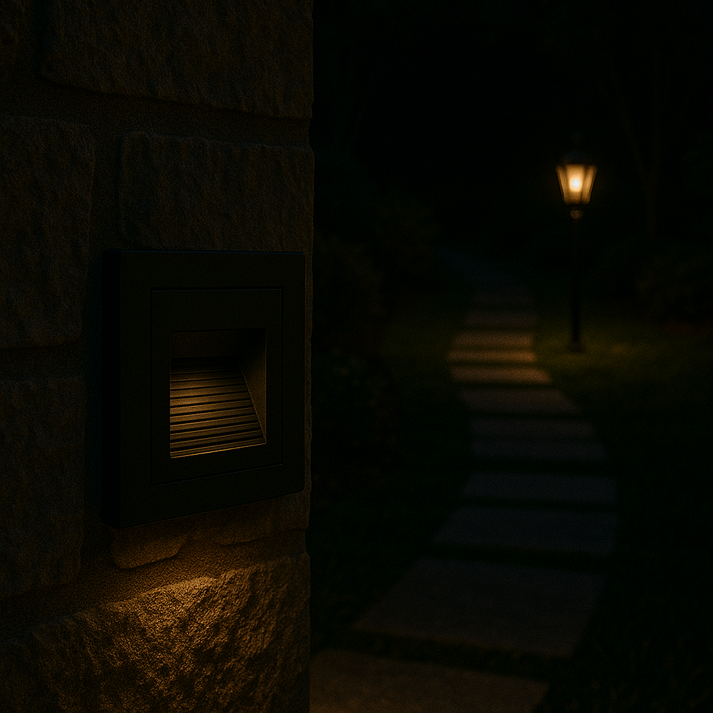 Empotrable de Pared Negro 3W 3000K