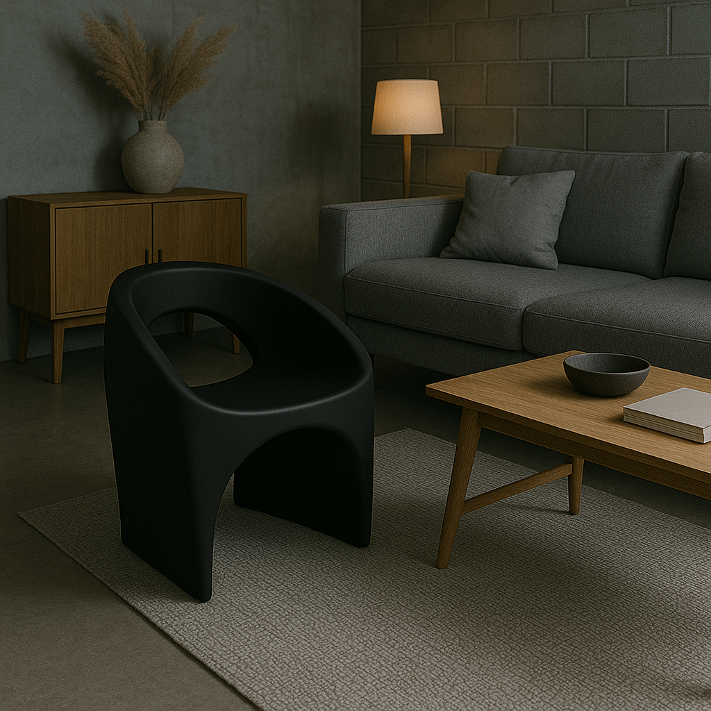 SILLON DE POLIETILENO "JET" GRAFITO