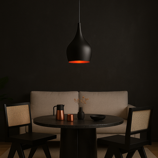 Colgante Cónico Aluminio Negro