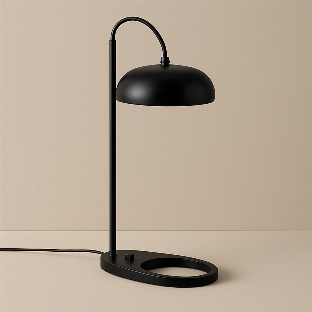 Lámpara de Mesa Pauline – Negra Minimalista