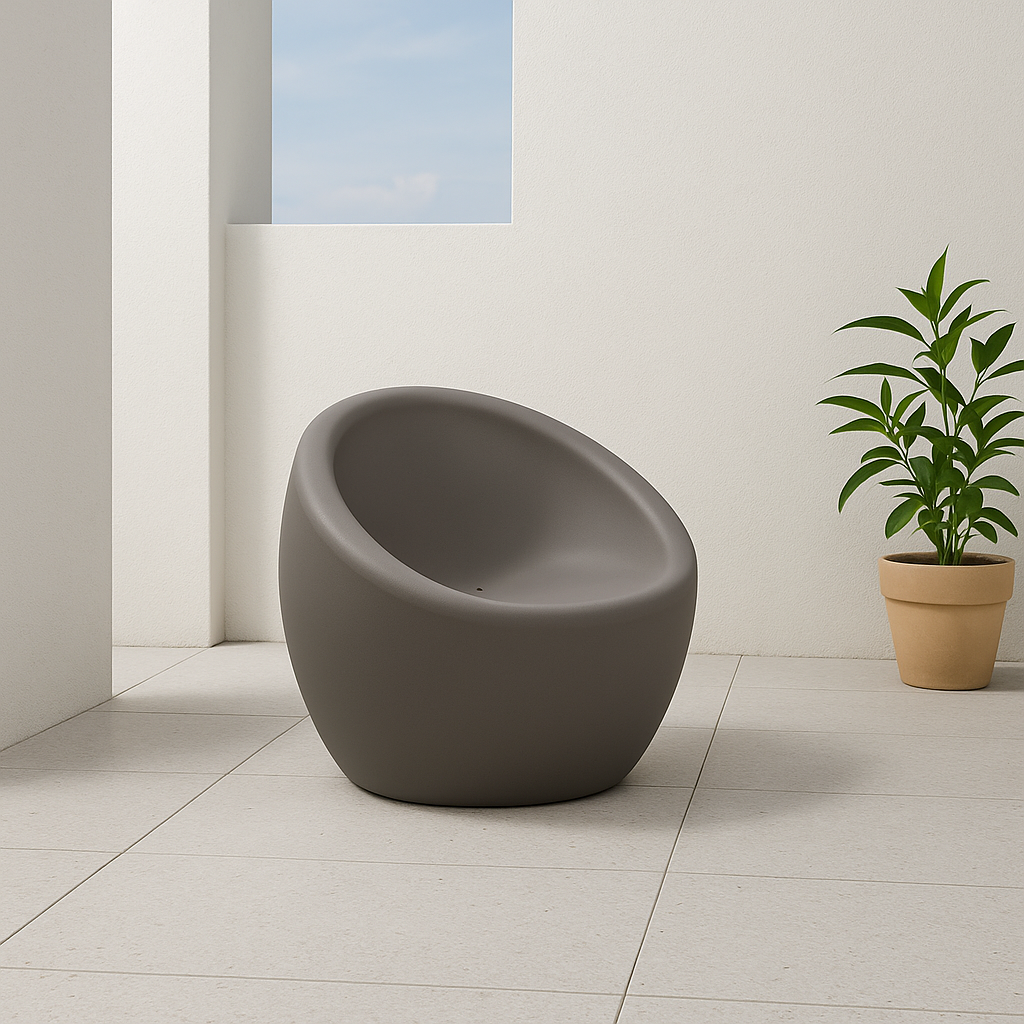 SILLON DE POLIETILENO "OCA" SIMIL HORMIGON