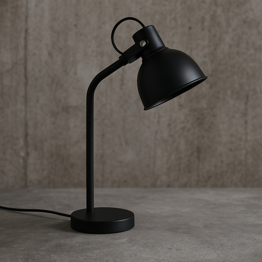 Lámpara de Mesa Pixar – Estilo Industrial Negro