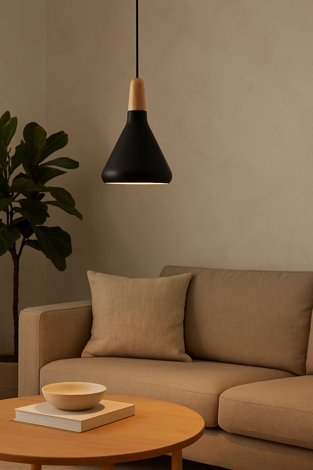 Artefacto Colgante Decorativo Titan 18 cm – Negro