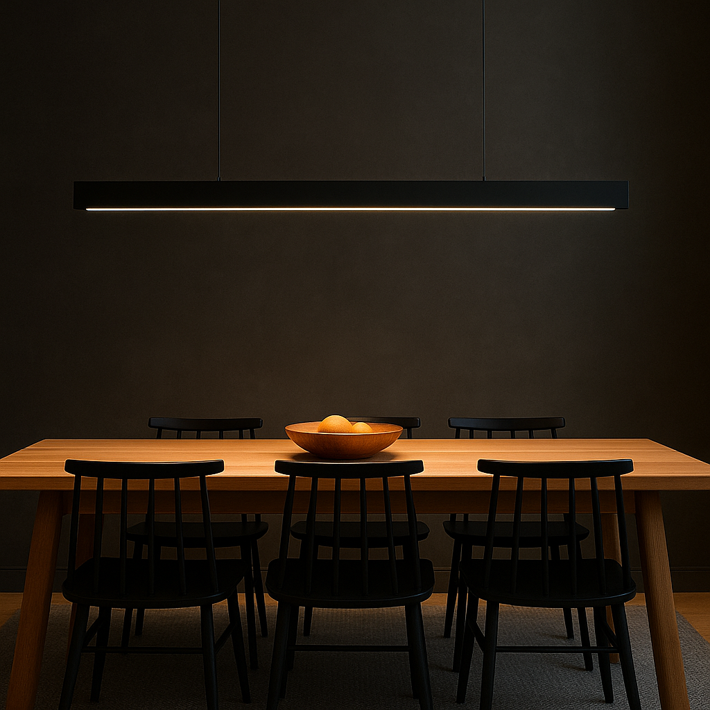 Luminaria Lineal con Módulos 40W Negra 3000K