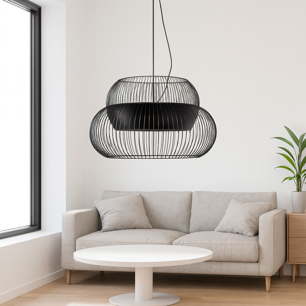 Artefacto colgante decorativo Sabina en color negro