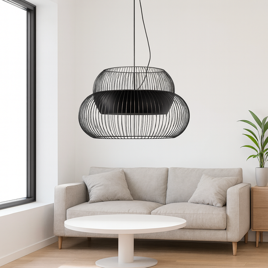 Artefacto colgante decorativo Sabina en color negro