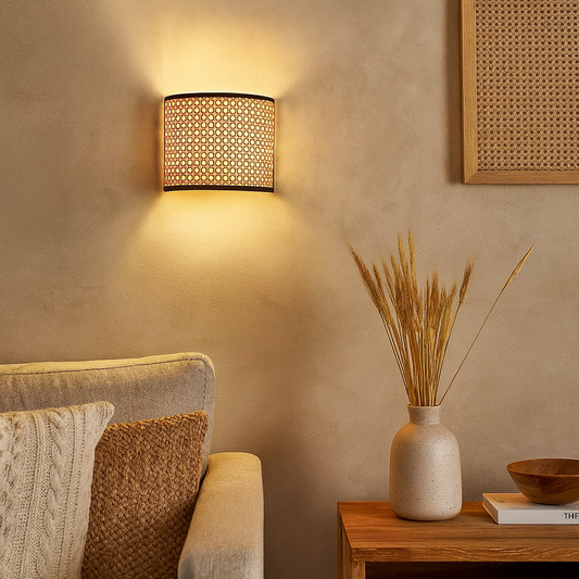 ARTEFACTO DECORATIVO DE PARED OVAL ORLANDO - WOOD