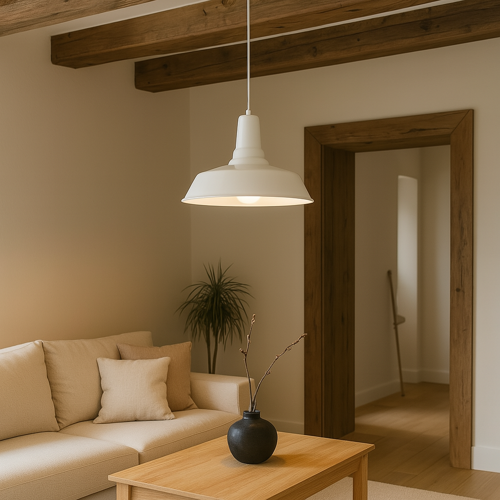 Colgante Campana Metal Blanco