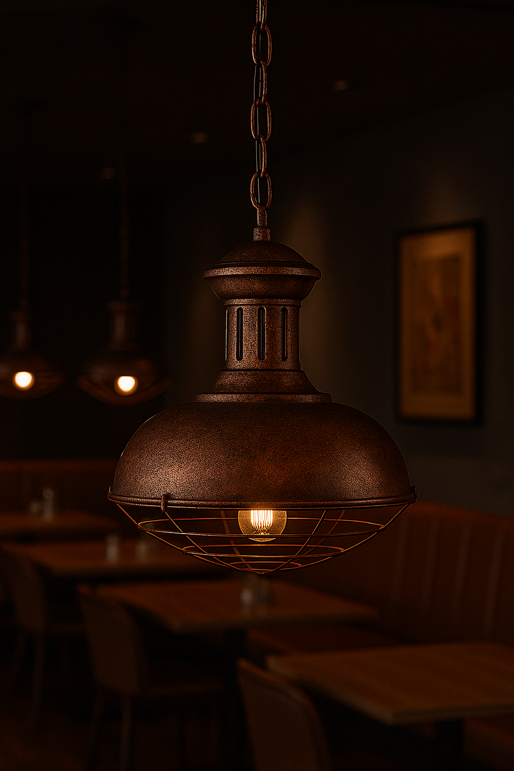 Colgante Decorativo London II – Acabado Óxido Ø40 cm