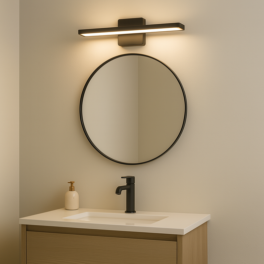 Aplique Pared LED Metal Negro con Difusor 16W 60cm 4000k