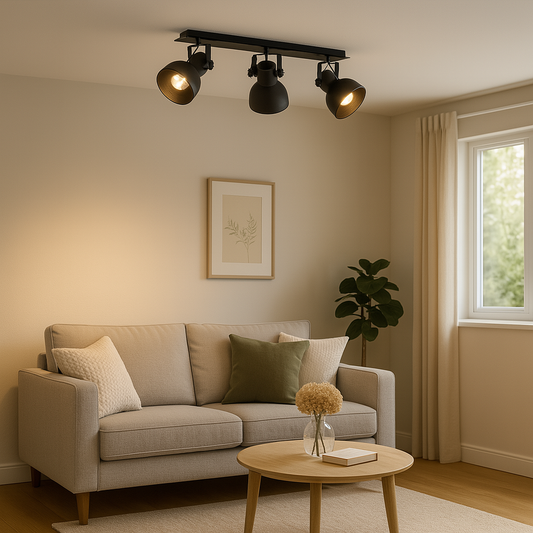 Spot de Pared/Techo en Acero Negro