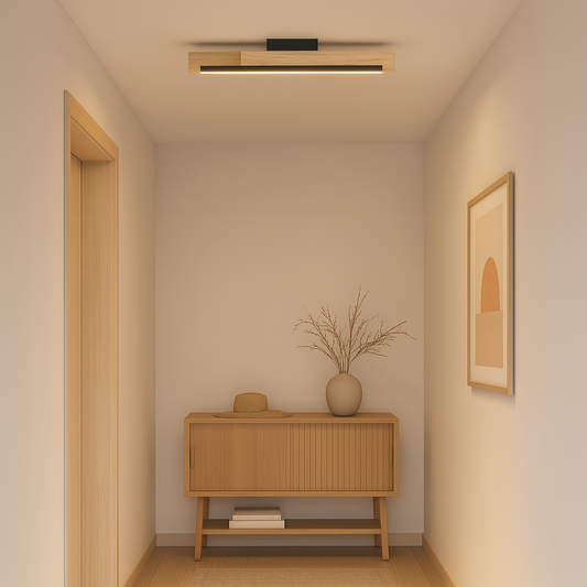 Aplique Techo LED Negro/Madera