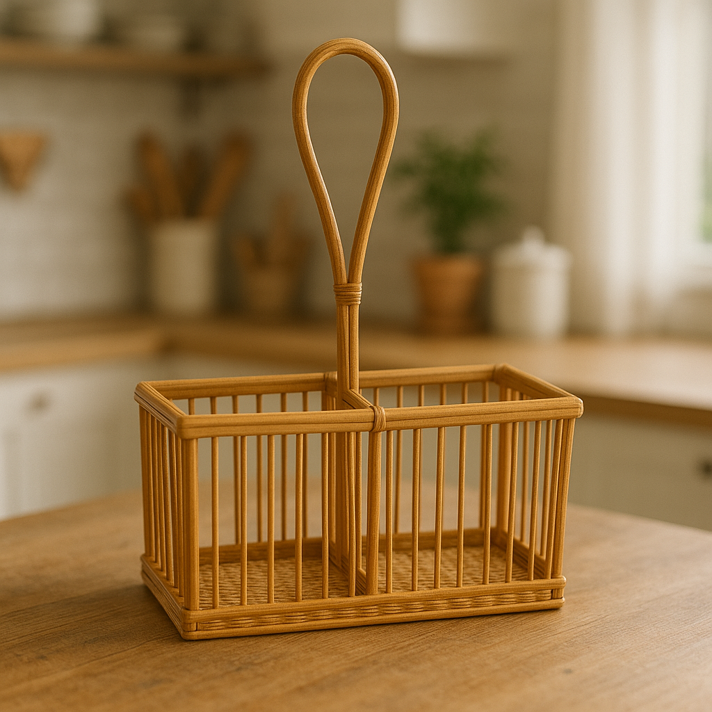 ORGANIZADOR RECTANGULAR C/ASA 20x10xH12/27CMS BAMBU