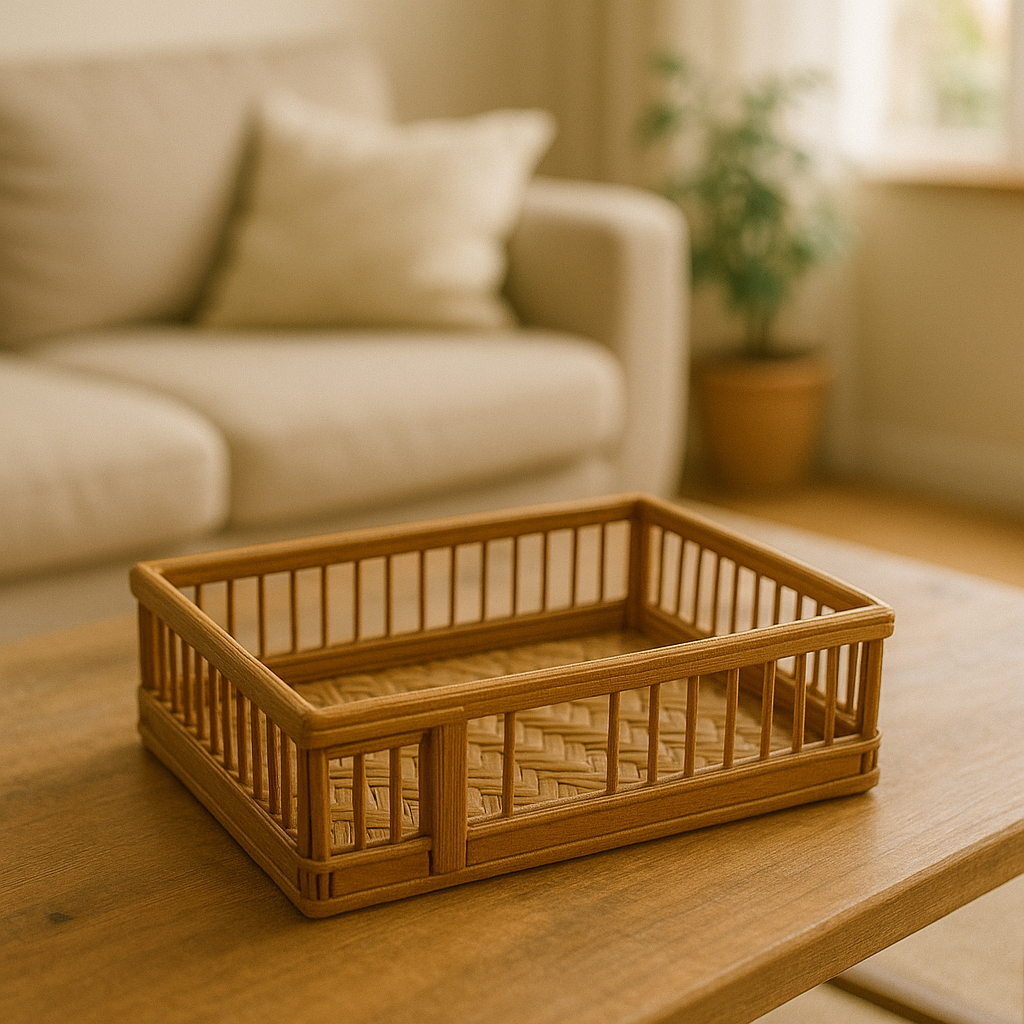 SERVILLERTERO RECTANGULAR 18x18xH6CMS BAMBU