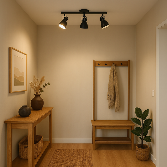 Spot con Base Negro 3xGU10 LED Incluida