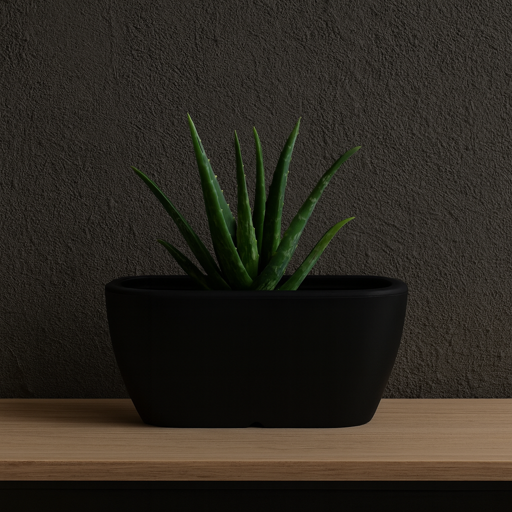 MACETA "ANDALUZ" 95 X 51CM. GRAFITO OSCURO