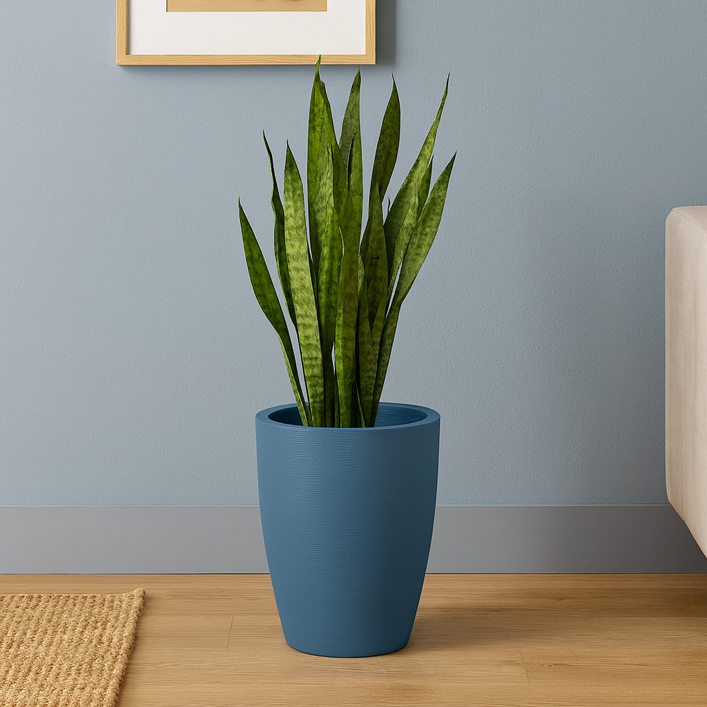 MACETA "THAI" Ø53 X 67CM. AZUL TURQUESA