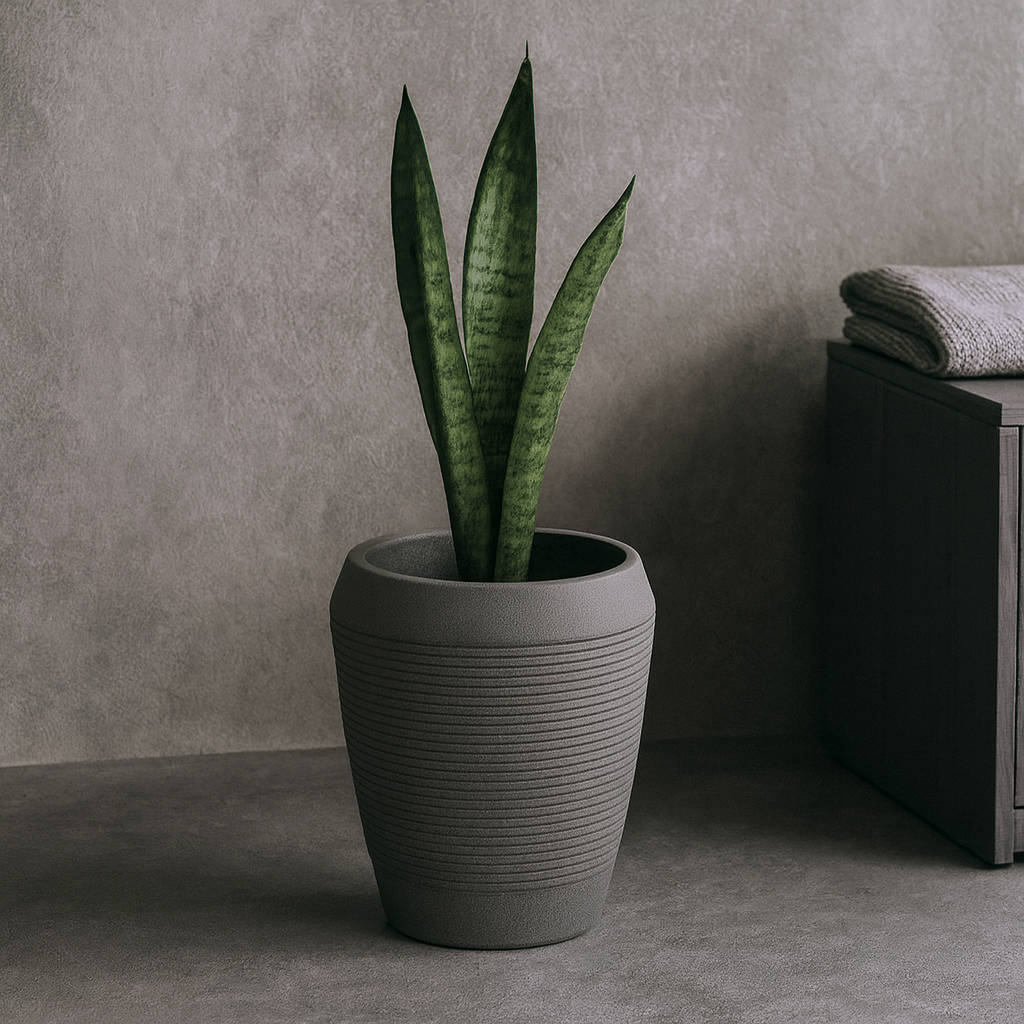 MACETA "EGIPCIO" Ø37 X 39CM. SIMIL CEMENTO