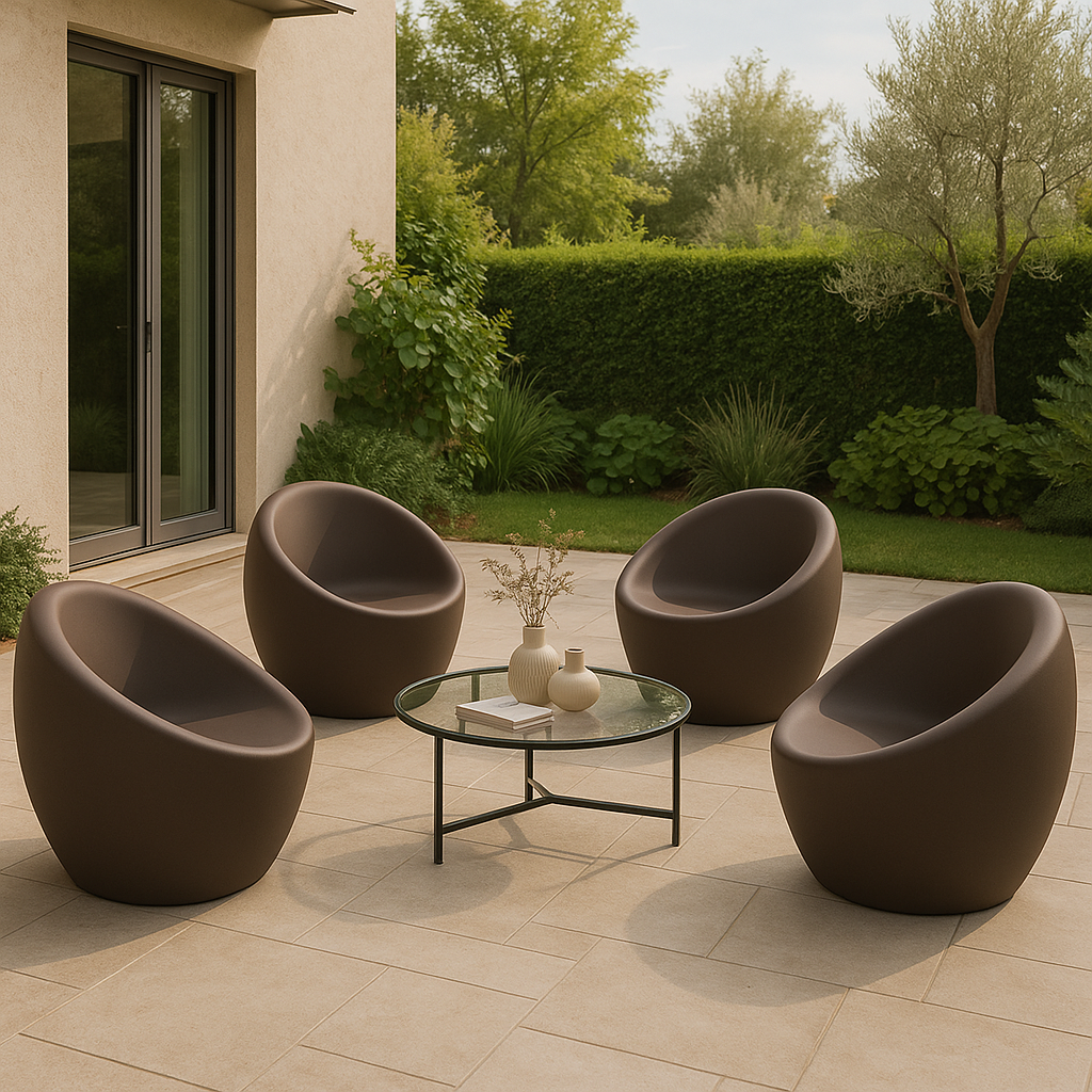 SILLON DE POLIETILENO "OCA" SIMIL HORMIGON