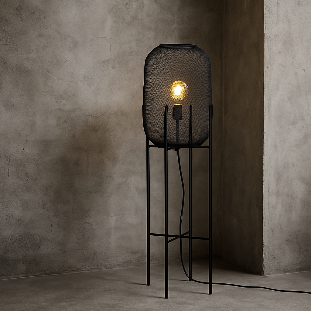 Artefacto decorativo de pie Oklahoma en color negro