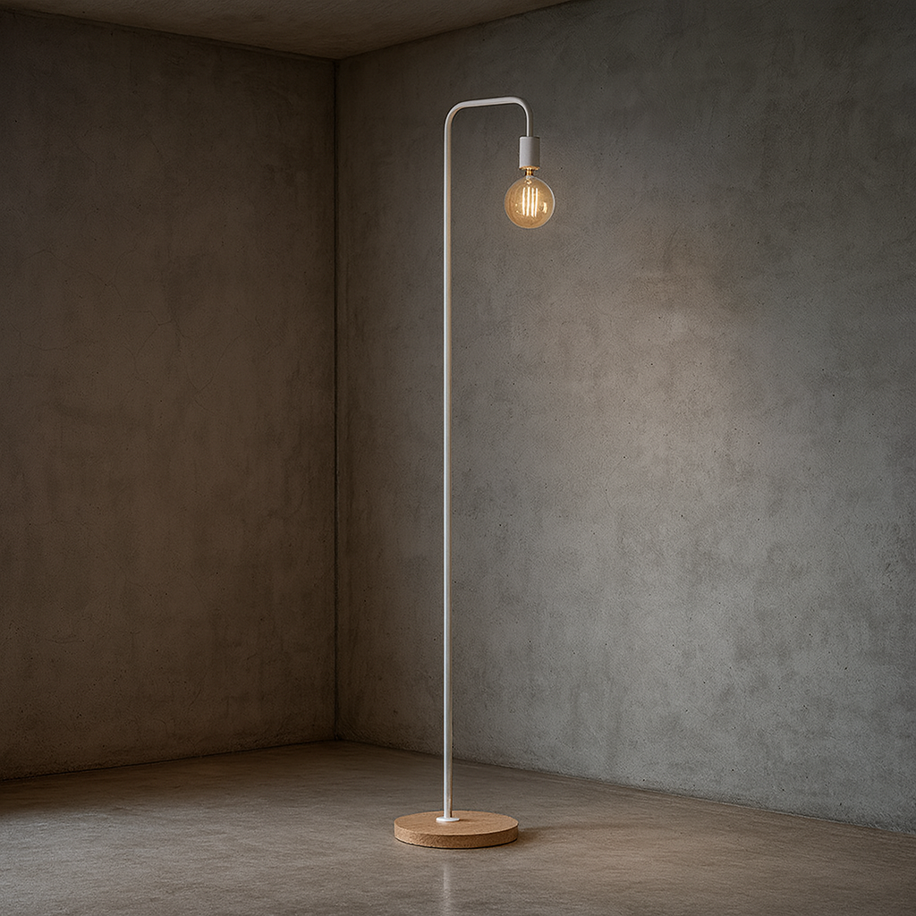 ARTEFACTO DECORATIVO DE PIE BLANCO MIRANDA SERIES