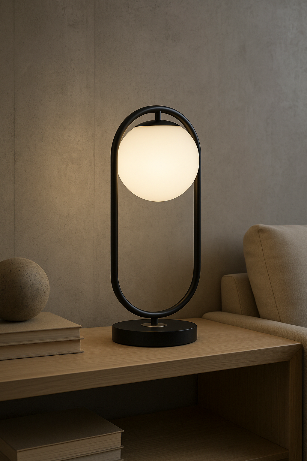 Lámpara de Mesa ROMINA – Negro